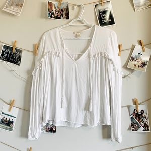 Forever 21 Breezy White or Olive Green Blouse